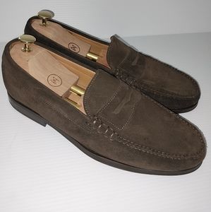 Gil's Genuine Suede Penny Loafers size 45 (US 12) Deep Sultry Rich Brown